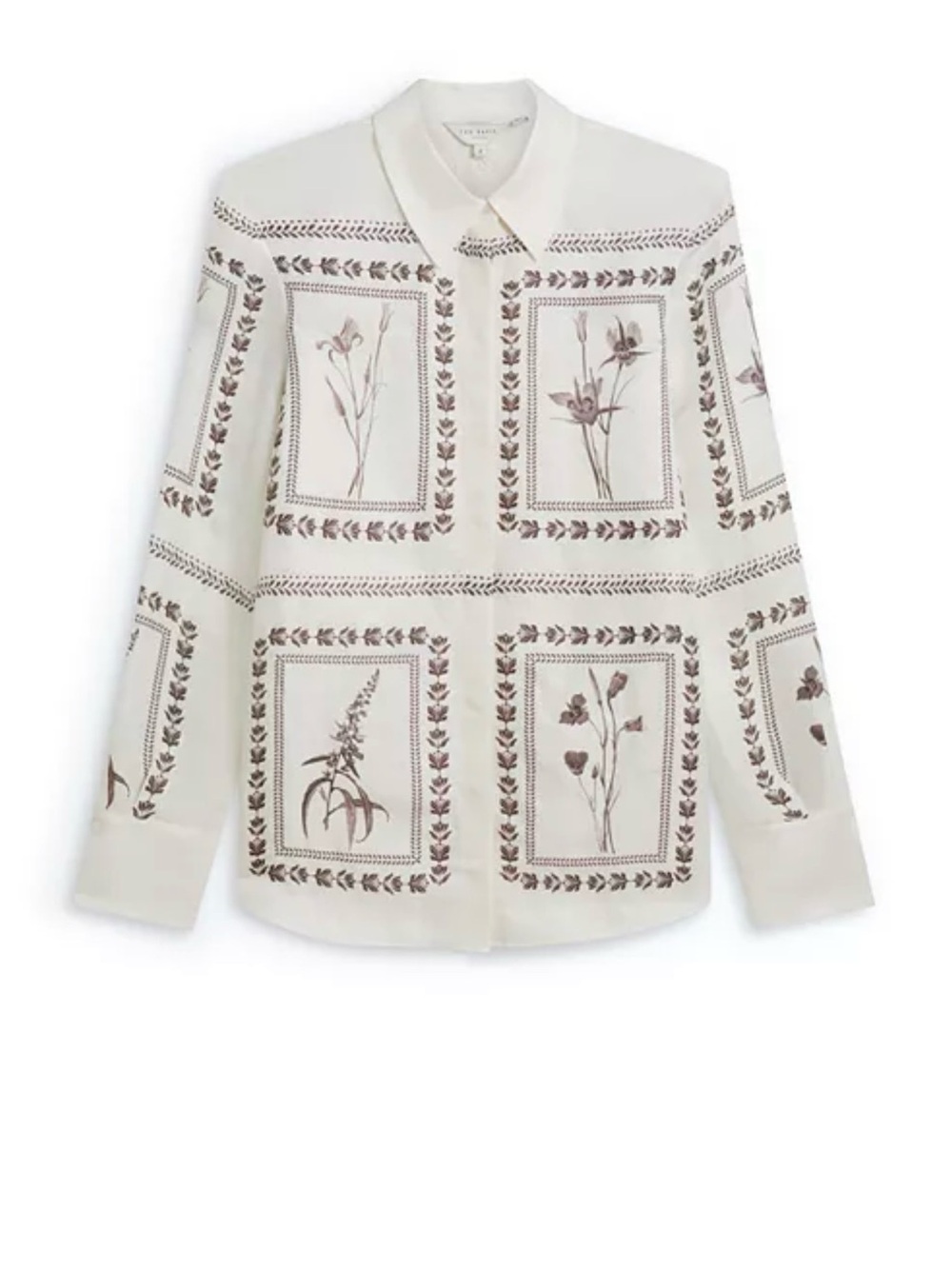 Nwt  Ted Baker London Simcoa Linen & Silk Longline Shirt